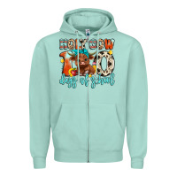 Seafoam holy cow 100 days of school Zipper Hoodie - Artiststas
