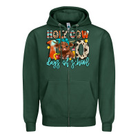 Sports Green holy cow 100 days of school Zipper Hoodie - Artiststas