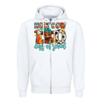 White holy cow 100 days of school Zipper Hoodie - Artiststas