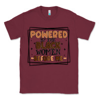 Burgundy powered by the black women before me Classic Tee - MaliasSmallBusiness