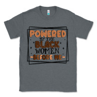 Charcoal Heather powered by the black women before me Classic Tee - MaliasSmallBusiness