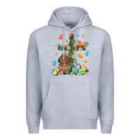 Heather Grey Western Rabbit with Cross Easter Day Premium Hoodie - HowdyJamesFarm