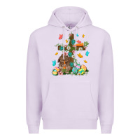 Lilac Western Rabbit with Cross Easter Day Premium Hoodie - HowdyJamesFarm