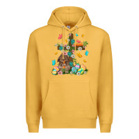 Mustard Western Rabbit with Cross Easter Day Premium Hoodie - HowdyJamesFarm