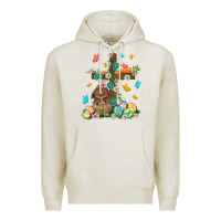 Oatmeal Heather Western Rabbit with Cross Easter Day Premium Hoodie - HowdyJamesFarm