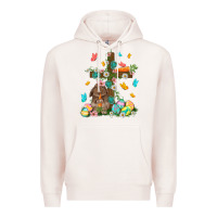 Pale Pink Western Rabbit with Cross Easter Day Premium Hoodie - HowdyJamesFarm