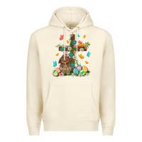 Sandshell Western Rabbit with Cross Easter Day Premium Hoodie - HowdyJamesFarm