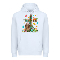 White Western Rabbit with Cross Easter Day Premium Hoodie - HowdyJamesFarm