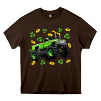Chocolate Brown Monster truck st patricks day Heavy Core Tee - Neo Western