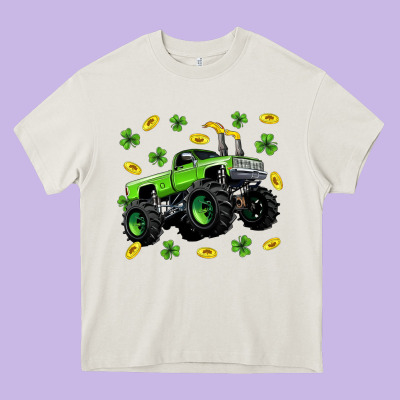 Monster Truck St Patricks Day Heavy Core Tee Designed By Neo Western