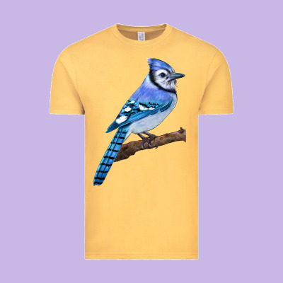 Blue Jay Bird Vintage Tee Designed By Lillyallendesigns