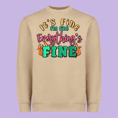 Its Fine Im Dine Everythings Fine Heavyweight Sweatshirt Designed By Maliassmallbusiness