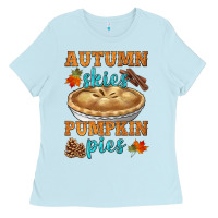 Baby Blue autumn skies pumpkin pies Ladies Tee - HRA Design Shop