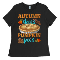 Black autumn skies pumpkin pies Ladies Tee - HRA Design Shop