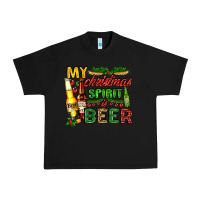 Black my christmas spirit is beer with beer bottles Urban Heavy Tee - AdoDesignShop