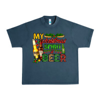 Midnight Navy my christmas spirit is beer with beer bottles Urban Heavy Tee - AdoDesignShop