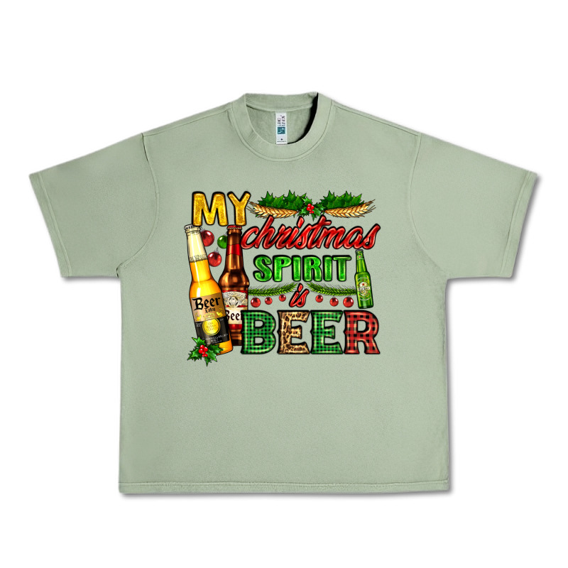 My Christmas Spirit Is Beer With Beer Bottles Urban Heavy Tee by AdoDesignShop | Teevron