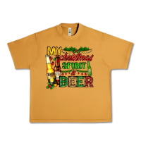 Peanut Butter my christmas spirit is beer with beer bottles Urban Heavy Tee - AdoDesignShop