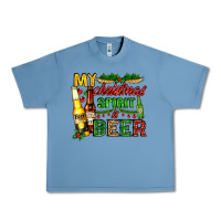 Pebble Blue my christmas spirit is beer with beer bottles Urban Heavy Tee - AdoDesignShop