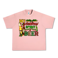 Salmon my christmas spirit is beer with beer bottles Urban Heavy Tee - AdoDesignShop