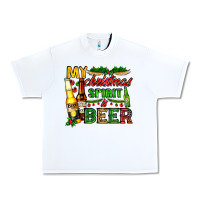 White my christmas spirit is beer with beer bottles Urban Heavy Tee - AdoDesignShop