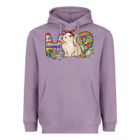 Lavender Hop rabbit Heavyweight Hoodie - NancyCooperArtShop
