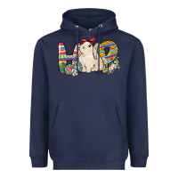 Navy Hop rabbit Heavyweight Hoodie - NancyCooperArtShop