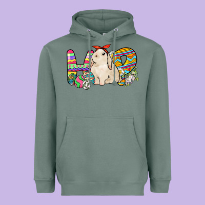Hop Rabbit Heavyweight Hoodie Designed By Nancycooperartshop