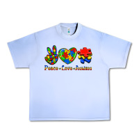 Grape Ice Peace Love Autism Urban Heavy Tee - Jasminsmagicworld