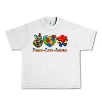Lunar Rock Peace Love Autism Urban Heavy Tee - Jasminsmagicworld