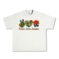 Pistachio Peace Love Autism Urban Heavy Tee - Jasminsmagicworld