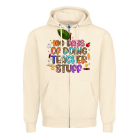Sandshell 100 days of doing teacher stuff Zipper Hoodie - Artiststas