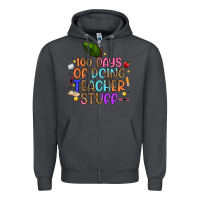 Smoke 100 days of doing teacher stuff Zipper Hoodie - Artiststas