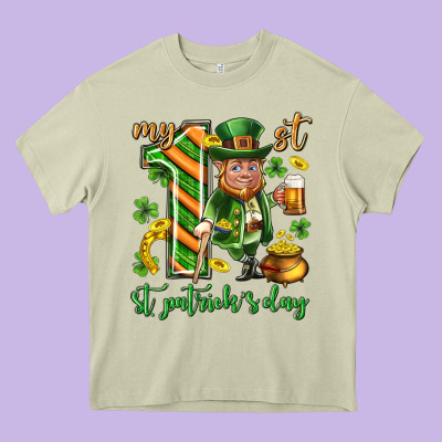 My 1 St St. Patricks Day Heavy Core Tee Designed By Neo Western