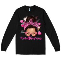 Black small business messy bun Long Sleeve Tee - NancyCooperArtShop