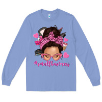 Colony Blue small business messy bun Long Sleeve Tee - NancyCooperArtShop