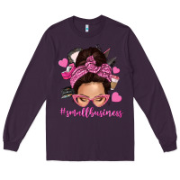Plum small business messy bun Long Sleeve Tee - NancyCooperArtShop