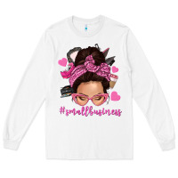 White small business messy bun Long Sleeve Tee - NancyCooperArtShop