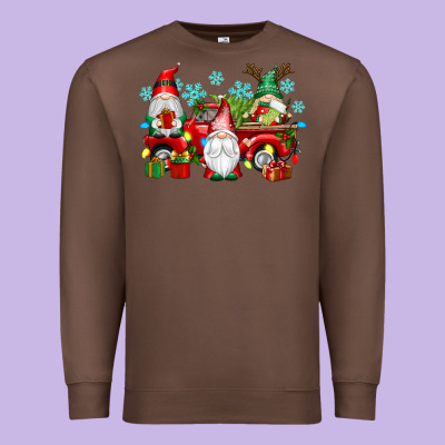 Christmas Gnome Truck Premium Sweatshirt Designed By Texasbilliewilder