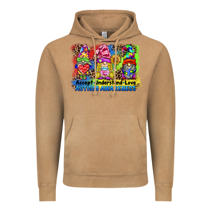Accept Understand Love Autism Awareness Western Background Vintage Hoodie by BarkalooDesign | Teevron