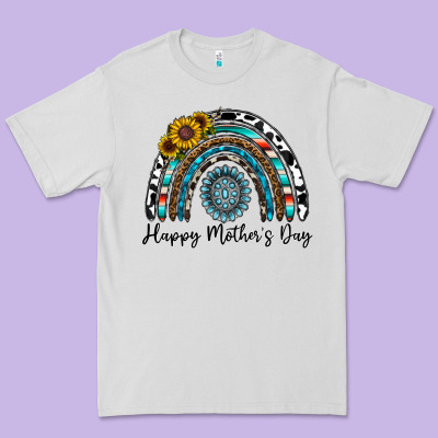 Happy Mother's Day Rainbow Premium Tee Designed By Cowhidedigitalart