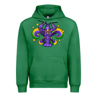 Emerald mardi gras crawfish Urban Hoodie - FaDigitalArtStudio