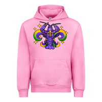 Fuchsia Pink mardi gras crawfish Urban Hoodie - FaDigitalArtStudio