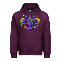 Mauve Wine mardi gras crawfish Urban Hoodie - FaDigitalArtStudio
