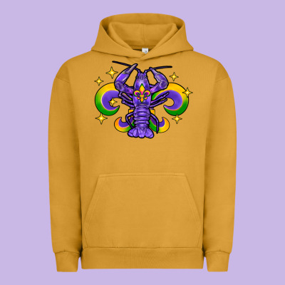 Mardi Gras Crawfish Urban Hoodie Designed By Fadigitalartstudio
