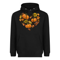 Black Fall Heart Heavyweight Hoodie - texasbilliewilder