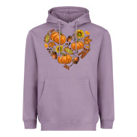 Lavender Fall Heart Heavyweight Hoodie - texasbilliewilder