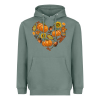 Sage Fall Heart Heavyweight Hoodie - texasbilliewilder
