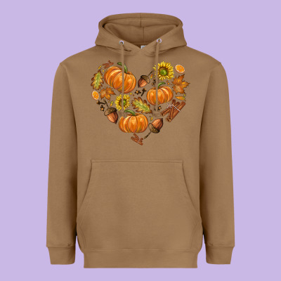Fall Heart Heavyweight Hoodie Designed By Texasbilliewilder
