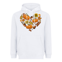 White Fall Heart Heavyweight Hoodie - texasbilliewilder